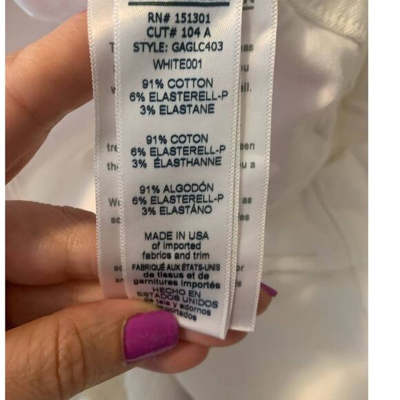 Good American white Good Legs Crop stretch jeans size 24 - Picture 3 of 8